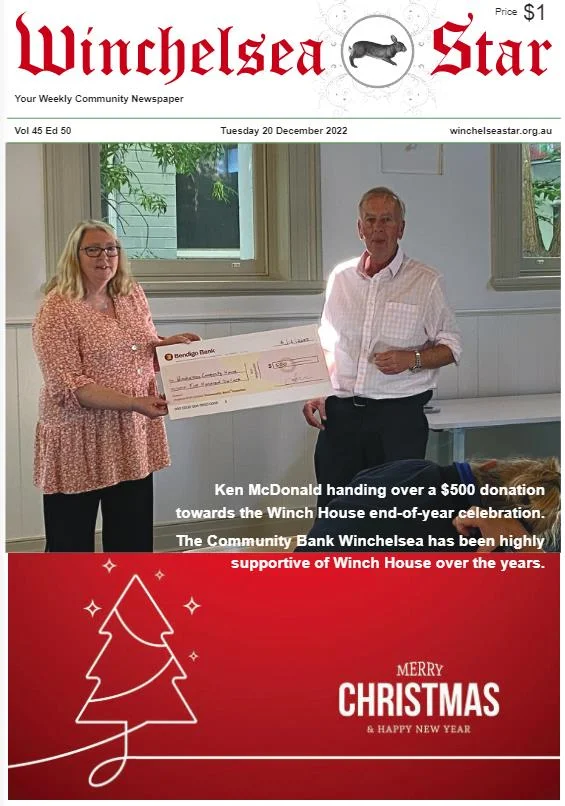 The Winchelsea Star front page The Winchelsea Star front page