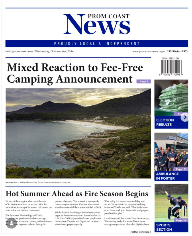 Image of the front page of the Skipton Community News.