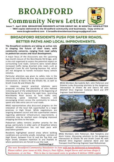 Image of the front page of the Skipton Community News.